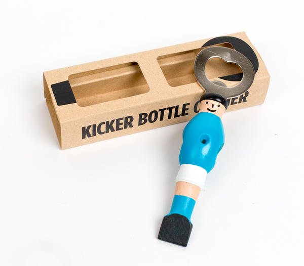 Kicker Bottle Opener - Turquoise/White