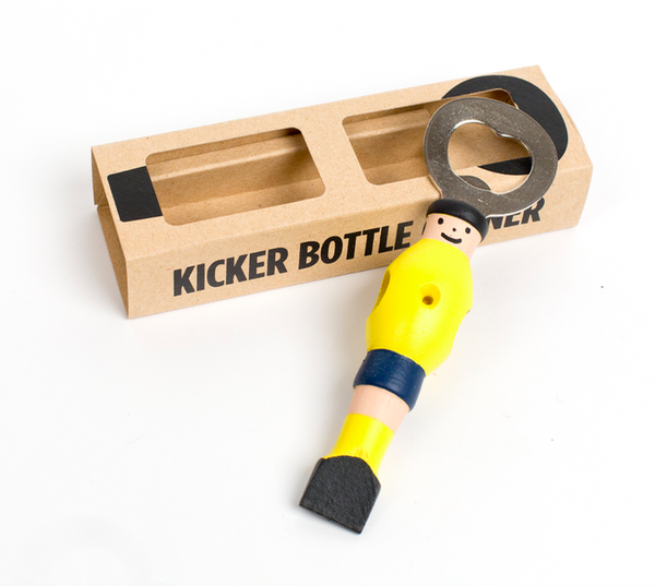 Kicker Bottle Opener - Yellow/Blue