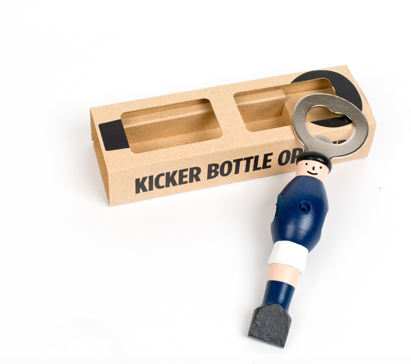 Kicker Bottle Opener - Blue/White